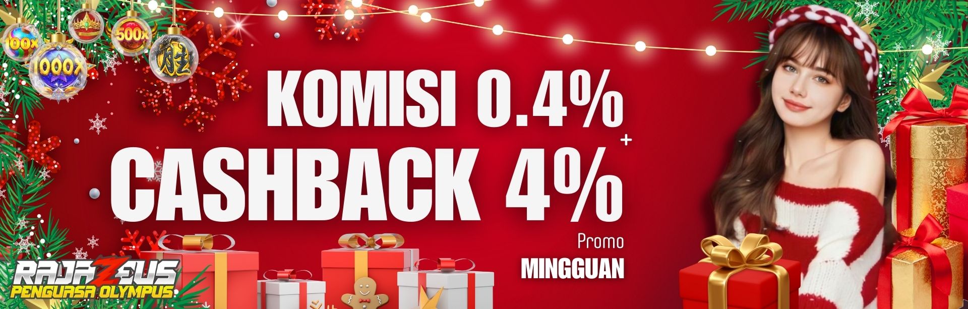 Komisi 0,4% + Cashback 4%