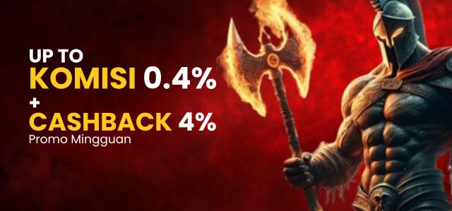 Komisi 0,4% + Cashback 4%