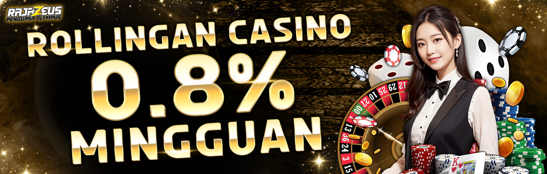 Rollingan Casino 0.8% Mingguan